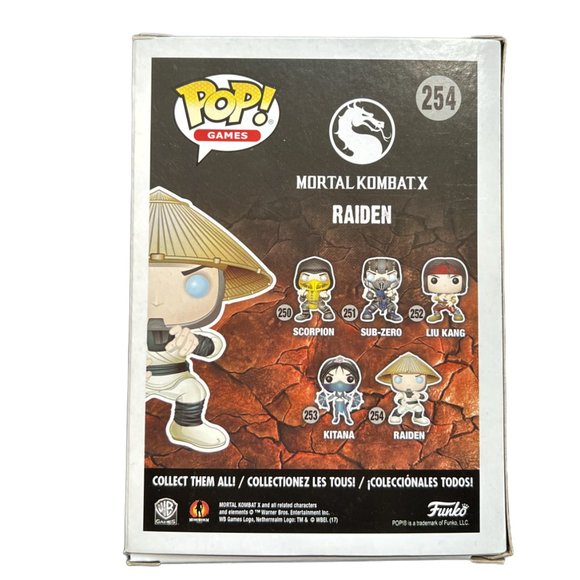 Funko Pop Games Mortal Kombat X Raiden 254 Collectible Vinyl Figure - Picture 2 of 16